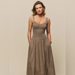 Reformation Sariah Dress Brown - Size 6